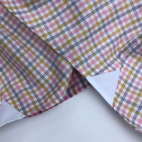 Stenstroms fitted body checkered 2 fold super cotton dress shirt Sz 18/46 - Picture 6 of 8